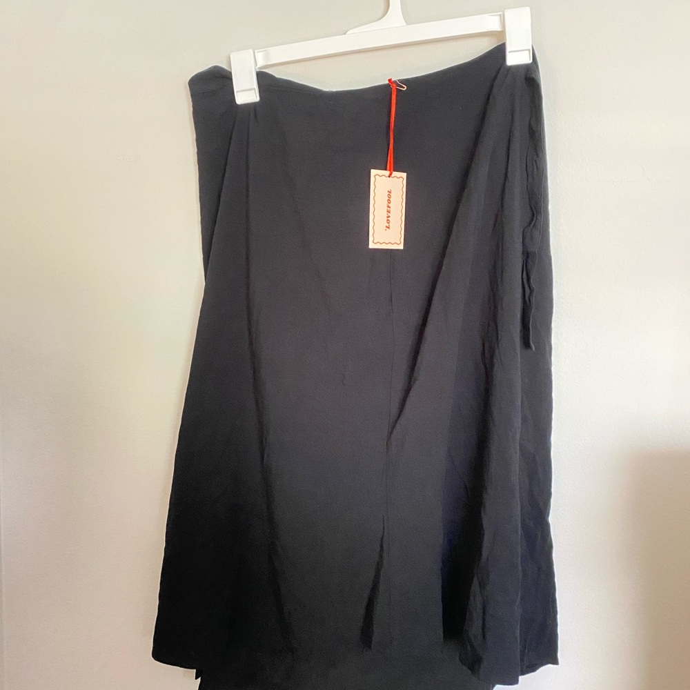 Black Tie Mini Skirt